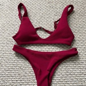 Maroon/red bikini set